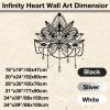 Metal Mandala Wall Art,Lotus Metal Wall Art,Mandala Wall Decor for Bedroom,Living Room,Yoga Room,Bathroom,Office(16" x 19" / 40 x 47cm, Black) view 3