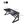 KWOKING Writing Desk with Black Metal Trestle Base Cable Management Wood Top Desktop Simple E-Sports Table Without Chair Desk Student Writing Desk Workbench Office Desk Grey 63" L x 24" W x 29" H view 2
