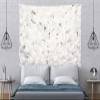 CORFOTO 117x98 Inch Fabric White Rose Flowers Tapestry Floral Wall Romantic Spring Wall Hanging Flower Wall Tapestry for Woman Bedroom Aesthetic Living Room College Dorm Decor view 3