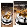 Deep Fryer, Tempura Deep Fryer, with Thermometer, with Tempered Glass CoverNon-stick Pan, Soup Pot, 304 Stainless Steel view 3