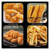 Household Deep Fryer, Tempura Deep Fryer, with Thermometer, Temperature Controllable Small Deep Fryer, 304 Stainless Steel (Color : A) view 3