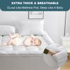 UNILIBRA King Size Mattress Pad Pillow Top Mattress Cover Padded with Down Alternative Filling Quilted Fitted Mattress Protector Streches up 8-22" Deep Pocket Cooling Mattress Topper view 3