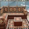 arabicsofa L Shaped Jalsa Floor Seating Set Handmade Arabic Majlis with Backrest Pillows view 4
