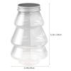 Healifty 12pcs Christmas Tree Juice Bottles Lid Portable Candy Jars for Boys and Girls Christmas Candy Holder Festive Treat Containers for Holidays and Parties view 2