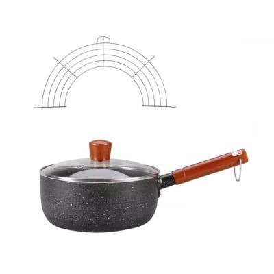 Aluminum Alloy Deep FryerTempura Deep Fryerdeep Fryer with BasketNon-stick PanSmall Frying PanPan FryerSnow Flat Pan (Color : A)
