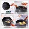 Aluminum Alloy Deep FryerTempura Deep Fryerdeep Fryer with BasketNon-stick PanSmall Frying PanPan FryerSnow Flat Pan (Color : A) view 4