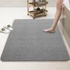 HOMBYS 58 x 44 Extra Large Shower Mat for Shower Stall Tub, Non Slip Bath Mat Bathroom Accessories, PVC Loofah Mats for Shower and Bathroom, Quick Drying, (Grey, 58"x44") view 1