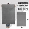 HOMBYS 58 x 44 Extra Large Shower Mat for Shower Stall Tub, Non Slip Bath Mat Bathroom Accessories, PVC Loofah Mats for Shower and Bathroom, Quick Drying, (Grey, 58"x44") view 2