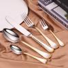20 PCS Gold Silverware Set Gold Cutlery Set Gold Flatware Set for 4 Utensil Sets Gold Utensils Set Flatware Sets Forks Spoons Dinner Knives Teaspoons Tableware Utensils Dishwasher Safe view 4