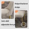 ELODEK Modern Armless Kitchen Accent Chair Living Room Chairs Leisure Side Chair with Gold Metal Legs and Ergonomic Backrest (Color:Orange-1) view 4