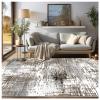 2x4 Area Rugs for Living Room Imitation Cashmere Rug Indoor Medium Pile Large Rug with Big Size 2 by 4 Rugs for Bedroom Huge Farmhouse in Gray/Tan/White view 1
