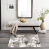 2x4 Area Rugs for Living Room Imitation Cashmere Rug Indoor Medium Pile Large Rug with Big Size 2 by 4 Rugs for Bedroom Huge Farmhouse in Gray/Tan/White view 3