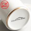 COLLECTIVE HOME - Monogram Ceramic Mugs, 15 oz Golden Initial Coffee Cups, Elegant Alphabet Tea Mugs, Elegant Personalized Mug with Gift Box, Unique Mug with Double Side Capital Letter (M) view 3