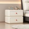 Modern minimalist bedroom solid wood bedside table, drawer storage cabinet, mini bedside table, bedroom chest of drawers, wooden bedside table, side table with drawer, wooden side table ( Color : Off- view 1
