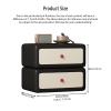 Modern minimalist bedroom solid wood bedside table, drawer storage cabinet, mini bedside table, bedroom chest of drawers, wooden bedside table, side table with drawer, wooden side table ( Color : Off- view 3