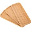 3-Pack Rectangle Bamboo Trays, 14.175.900.80 Inch Multipurpose Serving Platters for Breakfast, Dinner, Coffee, Tea & Fruit - Ideal for Home, Hotel & Restaurant view 1