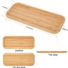 3-Pack Rectangle Bamboo Trays, 14.175.900.80 Inch Multipurpose Serving Platters for Breakfast, Dinner, Coffee, Tea & Fruit - Ideal for Home, Hotel & Restaurant view 2