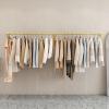 Wall Mounted Industrial Pipe Clothing Rack,clothing Store Space Saver Hanging Clothes Rack, Heavy Duty Iron Pipe Garment Rail, Multi-purpose Clothing Hanging Rod for Laundry Room and Closet Storage view 4