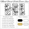 Metal Floral Wall Decor, Flowers Metal Wall Art, Flower Metal Wall Decor, 3 Piece Flower Wall Art, Nature Wall Art Framed, Wall Decor for Living Room, Housewarming Gift (77"x 43"| 198x110cm, Gold) view 4