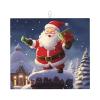 Merry Christmas santa Print Dish Drying Mat for Kitchen Counter Super Absorbent Microfiber Drainer Mats Large Size Dish Drying Pad Quick Drying Dish Rack Pad 18"x 16" view 1