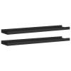 ZEYUAN Picture Frame Ledge Shelves 2 pcs Black 23.6"x3.5"x1.2" MDF Picture Ledge Shelf Picture Frame Shelves Photo Frame Shelves view 3