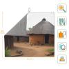 Traditional housing in ghana Print Dish Drying Mat for Kitchen Counter Super Absorbent Microfiber Drainer Mats Large Size Dish Drying Pad Quick Drying Dish Rack Pad 18"x 16" view 3