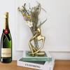 BITTONE Statues and SculpturesThe Mini Abstract Resin Thinker Sculpture for Modern Home Office DecorAbstract Style Sculptures. (Gold, Left) view 4