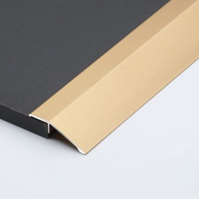 Floor Transition Strip Walkers Entry Ramp, Metal Transition Strips for Uneven Floor, Edge Ramp Reducer Threshold, Anti-Slip Carpet & Floor Aluminum Strip, Heavy Duty Edge Decoration ( Color : Gold , S