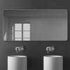 50X70CM Rectangle Bathroom Mirror Frameless Padded Wall Mirrors Large Glass Makeup Mirror for Vanity Bedroom Living Room view 3