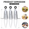 HOTEC Small Kitchen Tongs Stainless Steel 7-Inch Mini Serving Tongs view 2