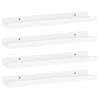 ZEYUAN Wall Shelves 4 pcs Shelving Wall Mounted Bedroom Decor Shelves for Wall Storage Shelves Decorative Shelves High Gloss White 15.7"x3.5"x1.2" view 3