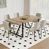 AISYKOD 7-Piece Dining Table Set for 6, Modern Dining Table Set for 6,Industrial Wood Dining Room Table Set,71" Kitchen Dining Table and Chairs, 2.3" Thick Wood Table with High Back PU Leather Chairs view 1