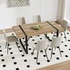 AISYKOD 7-Piece Dining Table Set for 6, Modern Dining Table Set for 6,Industrial Wood Dining Room Table Set,71" Kitchen Dining Table and Chairs, 2.3" Thick Wood Table with High Back PU Leather Chairs view 2