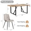 AISYKOD 7-Piece Dining Table Set for 6, Modern Dining Table Set for 6,Industrial Wood Dining Room Table Set,71" Kitchen Dining Table and Chairs, 2.3" Thick Wood Table with High Back PU Leather Chairs view 4