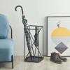 HUHJYUGE Umbrella Holder for Entryway, Umbrella Holder Stand Storage Rack, Iron Umbrella Holder, Indoor Umbrella Stand Can Hold Multiple Wet Umbrellas Canes and Walking Stick (A) view 2