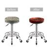 Christmas Red Lantern Print Stool Cover Round Elastic Bar Stool Slipcover 14 Inch Washable Nonslip Chair Seat Cover for Home Salon Office view 3