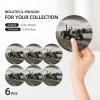 6Pcs Drink Coasters with Holder, Ceramic Drink Coaster for Kinds of Cups, Tractor Agriculture Tranquil Coasters for Drinks Tabletop Protection, Absorbent Cup Coaster for Coffee Table Home Decor view 3