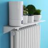 UVCMDUI Slim Radiator Cover with 5cm Bracket, Universal Floating Radiator Shelf Anti-Smoke Dust-Proof, Aviation Aluminum Heater Cover 35-200cm for Living Room Bedroom, Holds up to 20kg,80cm view 1