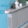 UVCMDUI Slim Radiator Cover with 5cm Bracket, Universal Floating Radiator Shelf Anti-Smoke Dust-Proof, Aviation Aluminum Heater Cover 35-200cm for Living Room Bedroom, Holds up to 20kg,80cm view 3