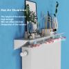 UVCMDUI Slim Radiator Cover with 5cm Bracket, Universal Floating Radiator Shelf Anti-Smoke Dust-Proof, Aviation Aluminum Heater Cover 35-200cm for Living Room Bedroom, Holds up to 20kg,80cm view 4