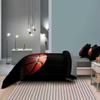 Leaflin Teenage Boy Bedding Sets Full Size 5 Pieces Basketball Comforter Set for Boys Bed in a Bag Set, Basketball Bedding Full, Red Black view 4