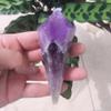 KatLin Natural Amethyst Point Stone Crystal Wand Quartz Crystal Reiki Healing Energy Stone Ornaments (Size : 115-120g) view 3