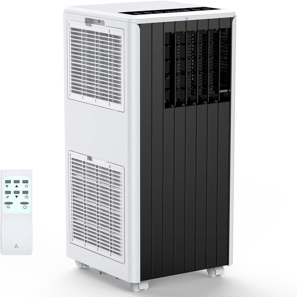 PioneerWorks Portable AC Unit for Rooms, 8000Btu Air Conditioner Portable up to 350 Sq.Ft, 3-in-1 Function, Cool, Dehumidifier, Fan, with Remote Control, Timer, Self Evaporation System, Window Kit