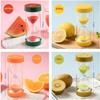 YUSIWOAL Hourglass Sand Timer,Hourglass Sandglass Clock, Fruit Hourglass Crafts Hourglass Set (3 Pieces 5/10/30 Minutes) Hourglass view 3