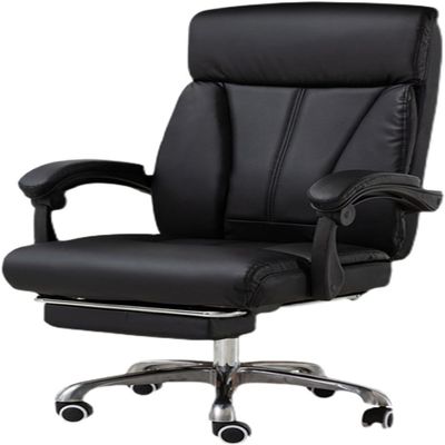 Office Chair 360 Swivel High Back Chair,Executive Office Chair with Footrest and Padded Armrest,Desk Chair with Lumbar Support(Color:Black)
