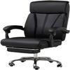Office Chair 360 Swivel High Back Chair,Executive Office Chair with Footrest and Padded Armrest,Desk Chair with Lumbar Support(Color:Black) view 1