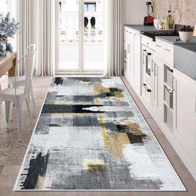 AYOHA Washable Runner Rugs for Hallway Entryway, 3' x 49' Non Slip Carpet Runner with Rubber Backing, Area Rug for Kitchen Bathroom Bedroom Laundry Room Aisles Balcony, Available for Custom Sizes