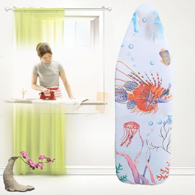 KAnduo Ironing Board Cover and Pad, Resist Scorching and Staining, 19x54 Inch Thick Padding Ironing Board Covers, Easy Installation (Color : Sea Fish, Size : 55.12inx19.69in)