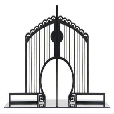 Book Ends Nonskid Bookends Retro National Style Book Stand Thickened Metal Steel Plate Book Clip Personality Book by Bookend Table Study Decoration Bookends Decorative