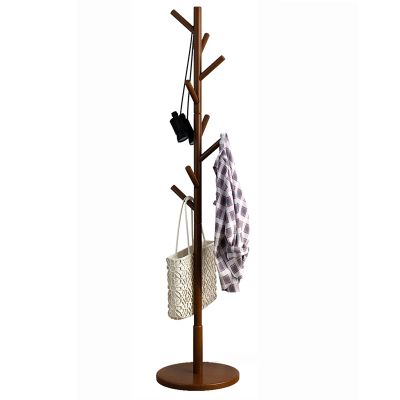 Coat Rack Stand Coat Tree Stand Tree Coat Rack with Adjustable Sizes Easy Assembly Free Standing Wooden Coat Hanger Stand for Clothes Hats Umbrellas for Hallway Entryway Coat Rack (Color : Natur